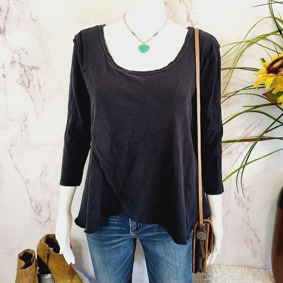 Free People cotton black top - Picture 2 of 7